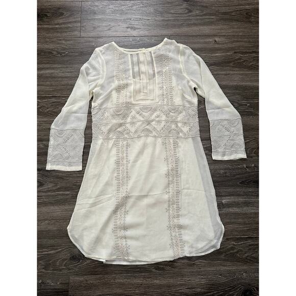 Sundance Dresses & Skirts - Sundance Zelda Silk Embroidered Ivory Dress Size 6